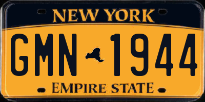 NY license plate GMN1944