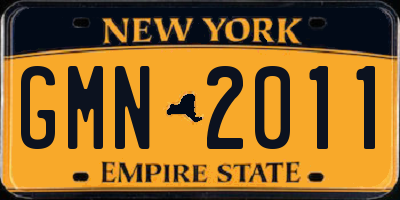 NY license plate GMN2011