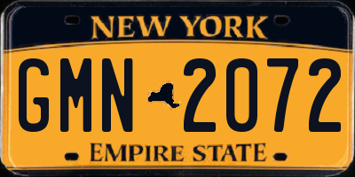 NY license plate GMN2072