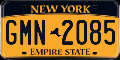 NY license plate GMN2085