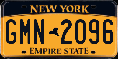 NY license plate GMN2096