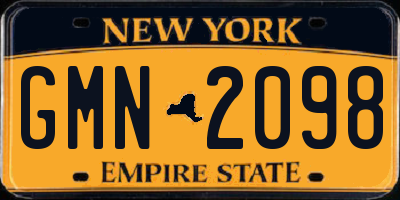 NY license plate GMN2098