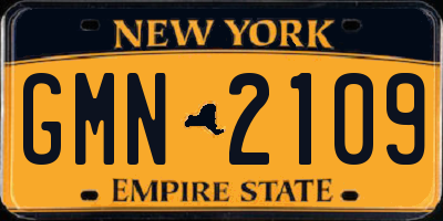 NY license plate GMN2109
