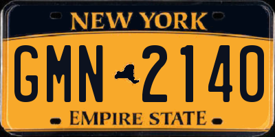 NY license plate GMN2140