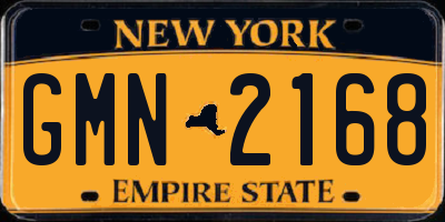 NY license plate GMN2168