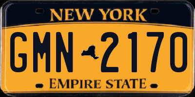 NY license plate GMN2170