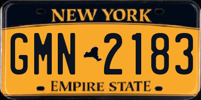 NY license plate GMN2183