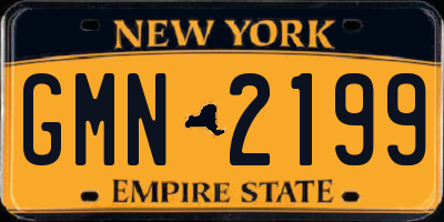 NY license plate GMN2199