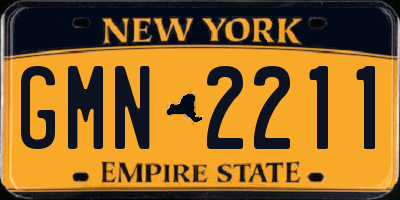 NY license plate GMN2211