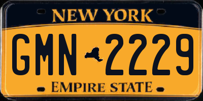 NY license plate GMN2229
