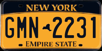 NY license plate GMN2231
