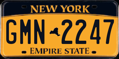 NY license plate GMN2247