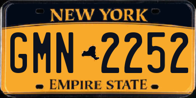 NY license plate GMN2252
