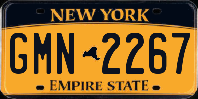 NY license plate GMN2267