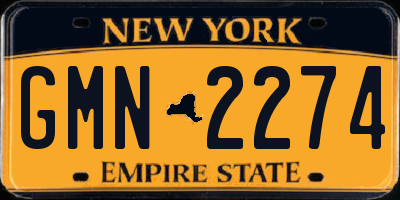 NY license plate GMN2274