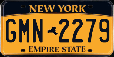 NY license plate GMN2279