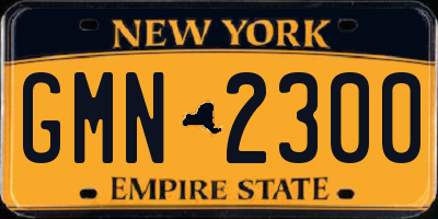 NY license plate GMN2300