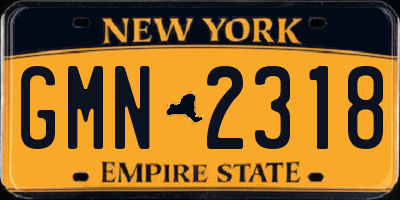 NY license plate GMN2318