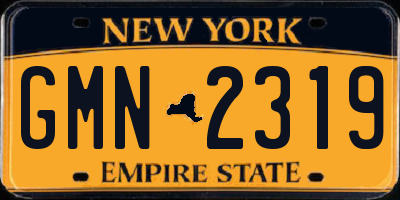 NY license plate GMN2319