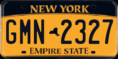 NY license plate GMN2327