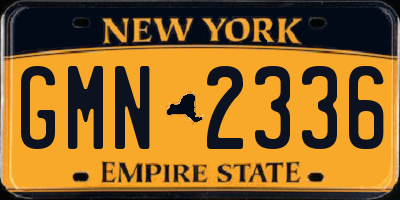 NY license plate GMN2336