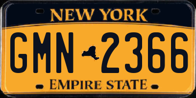 NY license plate GMN2366