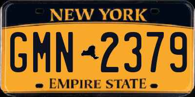 NY license plate GMN2379