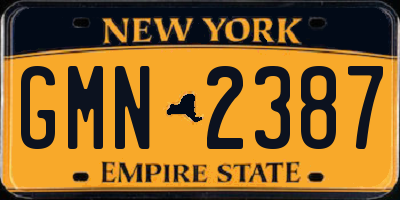 NY license plate GMN2387