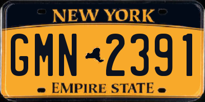 NY license plate GMN2391