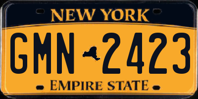 NY license plate GMN2423