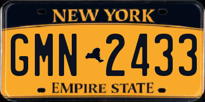 NY license plate GMN2433