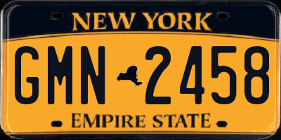 NY license plate GMN2458