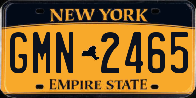 NY license plate GMN2465