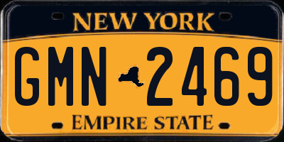 NY license plate GMN2469
