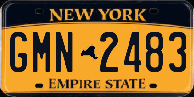 NY license plate GMN2483