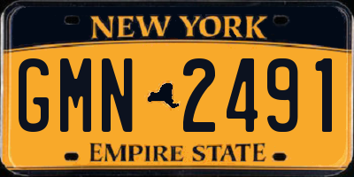 NY license plate GMN2491
