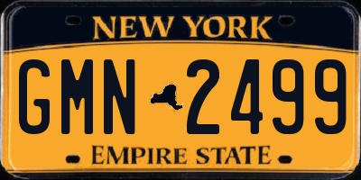 NY license plate GMN2499