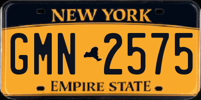 NY license plate GMN2575