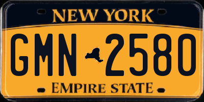 NY license plate GMN2580