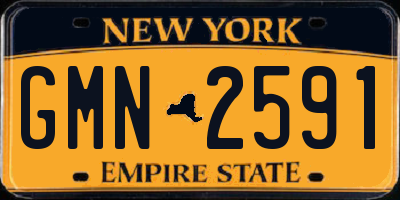 NY license plate GMN2591