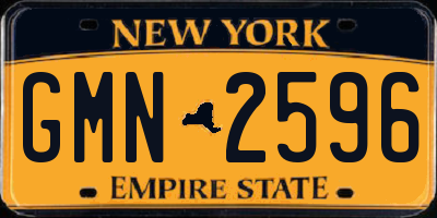 NY license plate GMN2596