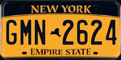 NY license plate GMN2624