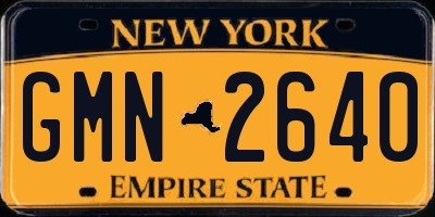 NY license plate GMN2640