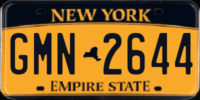 NY license plate GMN2644