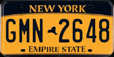 NY license plate GMN2648