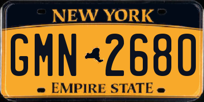 NY license plate GMN2680