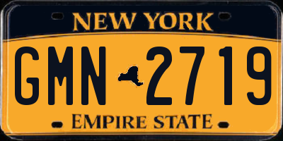 NY license plate GMN2719