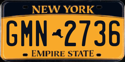 NY license plate GMN2736