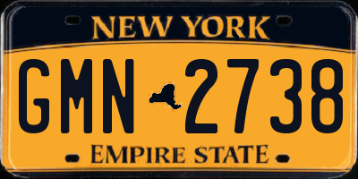 NY license plate GMN2738