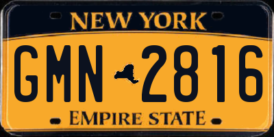 NY license plate GMN2816